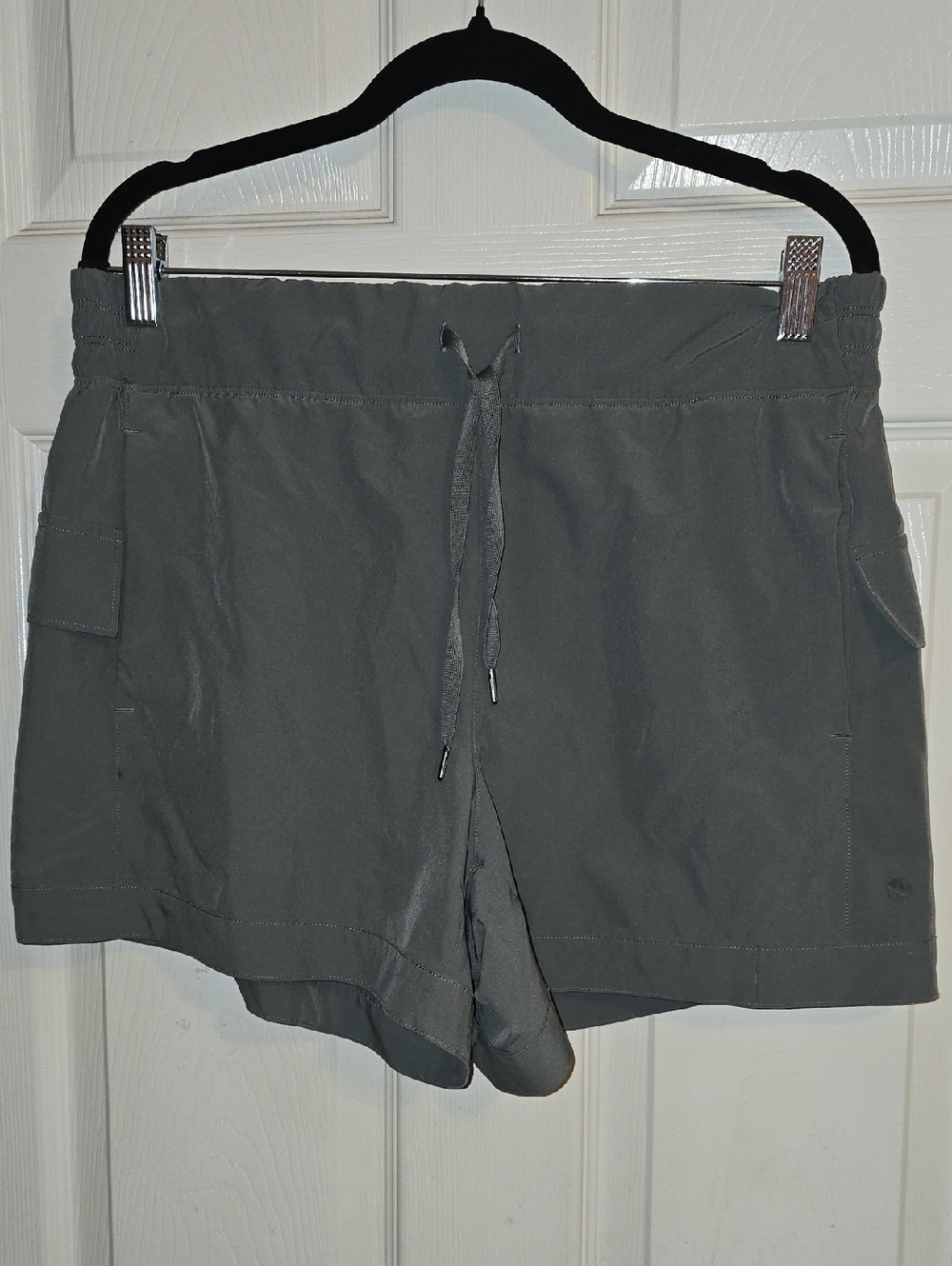 Apana Gray Elastic Waist Athletic‎ Shorts with Pockets